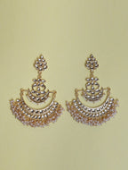 Chandbali Earrings with Pearl Beads for Women | Bridal & Wedding Statement Earrings