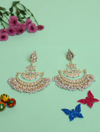 Chandbali Earrings with Pearl Beads for Women | Bridal & Wedding Statement Earrings