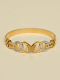 Women's Gold-Plated Butterfly Crystal Designer Kada Bracelet | Elegant Fashion Bangle for Women & Girls