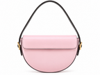 Women's Pink Curved Shoulder Bag with Adjustable Strap