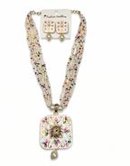 Multicolor Pearl Beaded Necklace Set with Matching Earrings – Elegant Fashion Jewellery